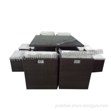 Wicker Rattan Table Set